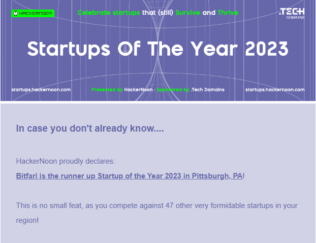 startup of the year runner up